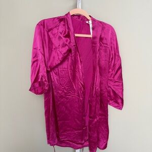 Intimissimi Women's Satin Robe - Fuchsia size S/M
